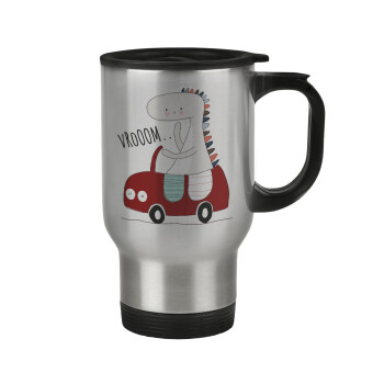Βρουμ βρουμ, Stainless steel travel mug with lid, double wall 450ml