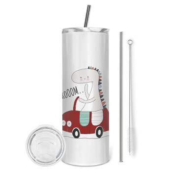 Βρουμ βρουμ, Tumbler stainless steel 600ml, with metal straw & cleaning brush