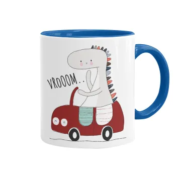 Βρουμ βρουμ, Mug colored blue, ceramic, 330ml