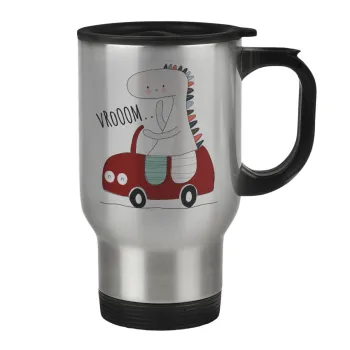 Βρουμ βρουμ, Stainless steel travel mug with lid, double wall 450ml