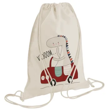 Βρουμ βρουμ, Τσάντα πλάτης πουγκί GYMBAG natural (28x40cm)
