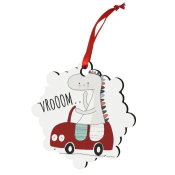 Βρουμ βρουμ, Στολίδι Χριστουγεννιάτικο στολίδι snowflake ξύλινο 7.5cm