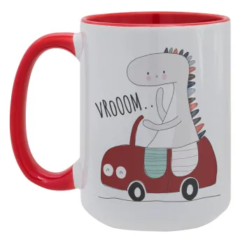 Βρουμ βρουμ, Κούπα Mega 15oz, κεραμική Κόκκινη, 450ml