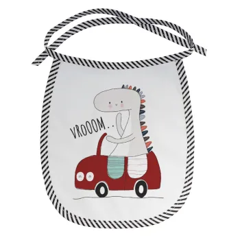 Βρουμ βρουμ, Σαλιάρα μωρού αλέκιαστη με κορδόνι Μαύρη