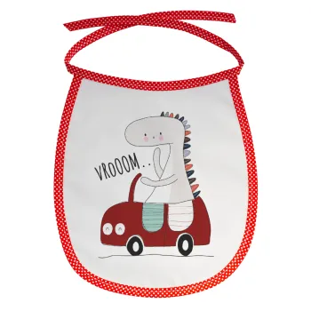 Βρουμ βρουμ, Σαλιάρα μωρού αλέκιαστη με κορδόνι Κόκκινη