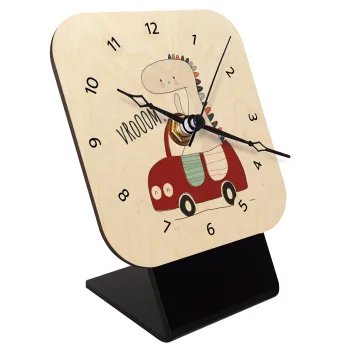 Βρουμ βρουμ, Quartz Table clock in natural wood (10cm)
