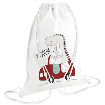Βρουμ βρουμ, Backpack pouch GYMBAG white (28x40cm)