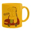 Ceramic coffee mug yellow, 330ml