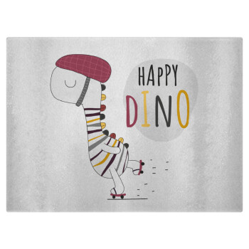 Happy Dino, Επιφάνεια κοπής γυάλινη (38x28cm)
