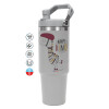 GREY color, 890ml (30oz) stainless Steel Tumbler with Handle