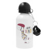 Metal water bottle, White, aluminum 500ml
