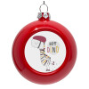 Red Christmas tree ornament bauble 8cm