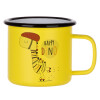 Metallic enamel MATT Yellow cup 360ml