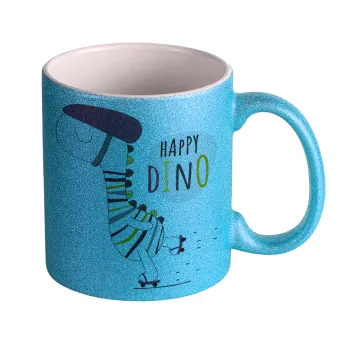 Happy Dino, Κούπα Σιέλ Glitter που γυαλίζει, κεραμική, 330ml