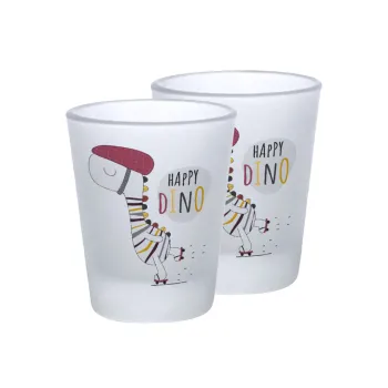Happy Dino, Σφηνοπότηρα γυάλινα 45ml του πάγου (2 τεμάχια)
