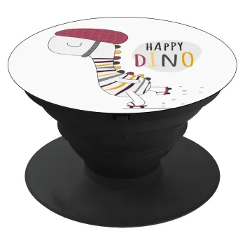 Happy Dino, Phone Holders Stand  Black Hand-held Mobile Phone Holder