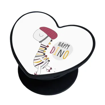 Happy Dino, Phone Holders Stand  καρδιά Μαύρο Βάση Στήριξης Κινητού στο Χέρι