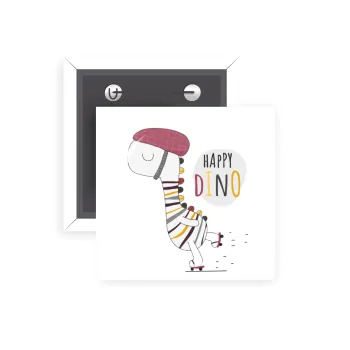 Happy Dino, Κονκάρδα παραμάνα τετράγωνη 5x5cm