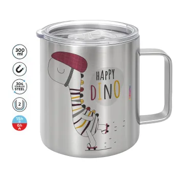 Happy Dino, Mug Stainless steel double wall 300ml