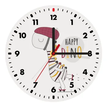 Happy Dino, Wooden wall clock (20cm)