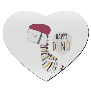 Happy Dino, Mousepad heart 23x20cm