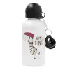 Metal water bottle, White, aluminum 500ml