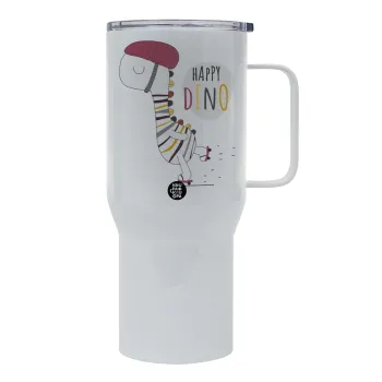 Happy Dino, Tumbler με καπάκι, διπλού τοιχώματος (θερμό) 750L