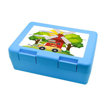 Toy car, Children's cookie container LIGHT BLUE 185x128x65mm (BPA free plastic)