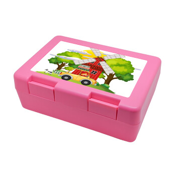 Toy car, Children's cookie container PINK 185x128x65mm (BPA free plastic)