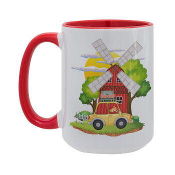 Toy car, Κούπα Mega 15oz, κεραμική Κόκκινη, 450ml