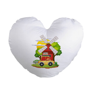 Toy car, Μαξιλάρι καναπέ καρδιά 40x40cm περιέχεται το  γέμισμα
