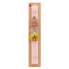Easter Set, wooden keychain & scented flat Easter candle (30cm) (PINK)