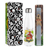 Easter candle, metallic white thermos bottle (500ml) & aromatic flat candle (30cm) (GRAY)