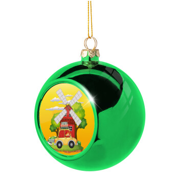 Toy car, Χριστουγεννιάτικη μπάλα δένδρου Πράσινη 8cm