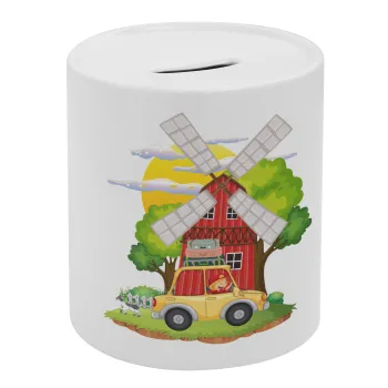 Toy car, Κουμπαράς πορσελάνης με τάπα