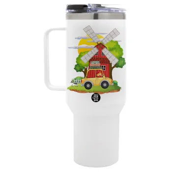 Toy car, Mega Stainless steel Tumbler with lid, double wall 1,2L