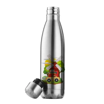 Toy car, Μεταλλικό παγούρι θερμός Inox (Stainless steel), διπλού τοιχώματος, 500ml