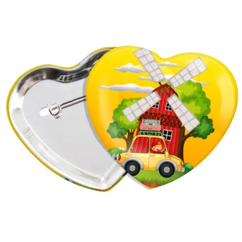 Toy car, Κονκάρδα παραμάνα καρδιά (57x52mm)