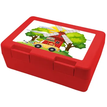 Toy car, Children's cookie container RED 185x128x65mm (BPA free plastic)
