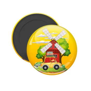 Toy car, Μαγνητάκι ψυγείου στρογγυλό διάστασης 5cm