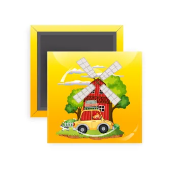 Toy car, Μαγνητάκι ψυγείου τετράγωνο διάστασης 5x5cm