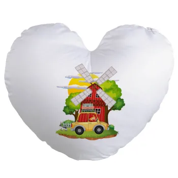 Toy car, Μαξιλάρι καναπέ καρδιά 40x40cm περιέχεται το  γέμισμα