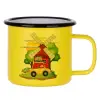 Metallic enamel MATT Yellow cup 360ml
