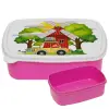 ΡΟΖ παιδικό δοχείο φαγητού (lunchbox) πλαστικό (BPA-FREE) Lunch Βox M18 x Π13 x Υ6cm