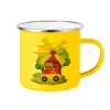 Yellow Enamel Metallic Cup 360ml