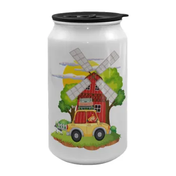 Toy car, Κούπα ταξιδιού μεταλλική με καπάκι (tin-can) 500ml