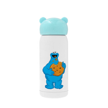 Cookie Monster, Γαλάζιο ανοξείδωτο παγούρι θερμό (Stainless steel), 320ml