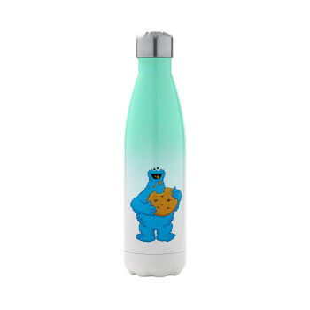 Cookie Monster, Metal mug thermos Green/White (Stainless steel), double wall, 500ml