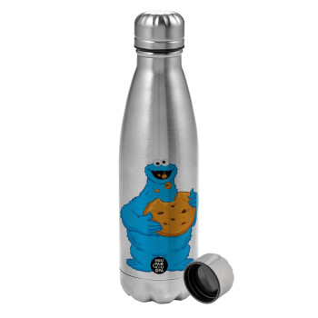 Cookie Monster, Μεταλλικό παγούρι νερού, ανοξείδωτο ατσάλι, 750ml