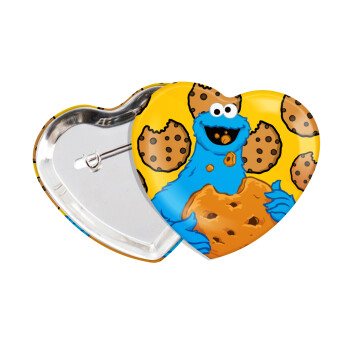 Cookie Monster, Κονκάρδα παραμάνα καρδιά (57x52mm)
